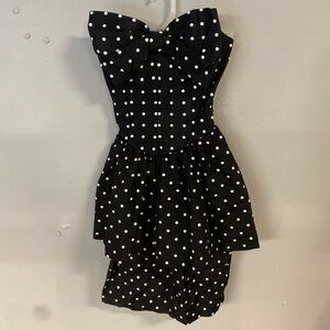 All That Jazz, Black & White Vintage Poka Dot Dress